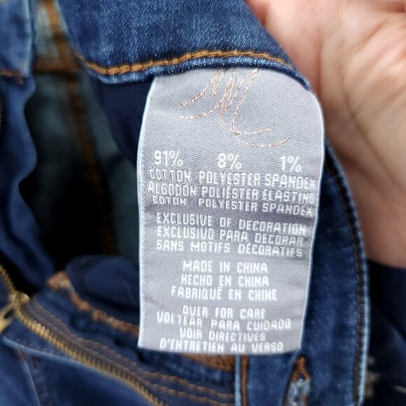 Melissa McCarthy Seven7 Skinny Jeans Size 20W Paint Splatter Embroidered - Picture 8 of 15